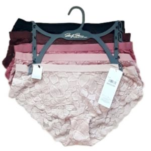 Marilyn Monroe Intimates 5 Pack Hipster Briefs - Size Large Lace Briefs